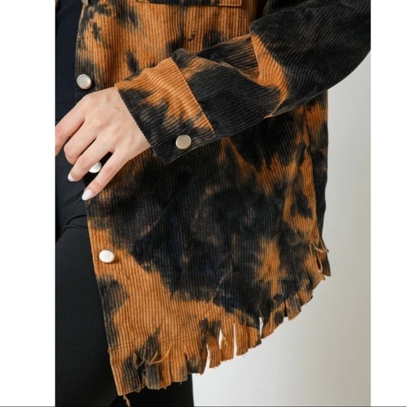 BLUE B Corduroy Tie Dye Light Jacket Small - Picture 3 of 12